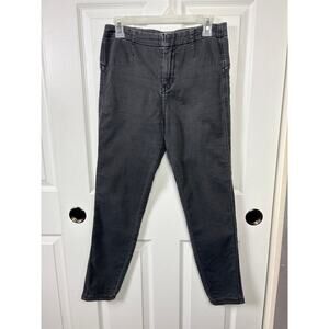 Free People Gray High Waisted Jeans Tapered Leg Size 28